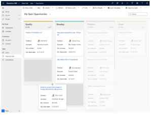 Kanban view in Dynamics 365 Sales