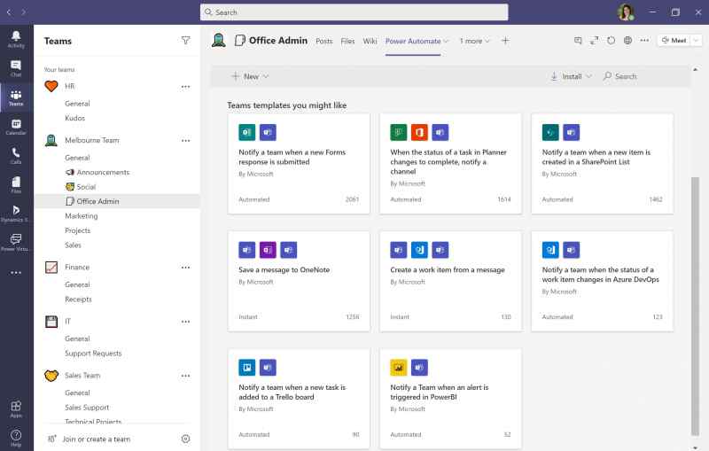 Power Automate in Dataverse for Microsoft Teams