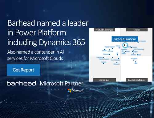 Barhead Solutions has been recognised as a leader in Power Platform for three consecutive years, including in Dynamics 365, and as a contender in AI services for Microsoft Clouds