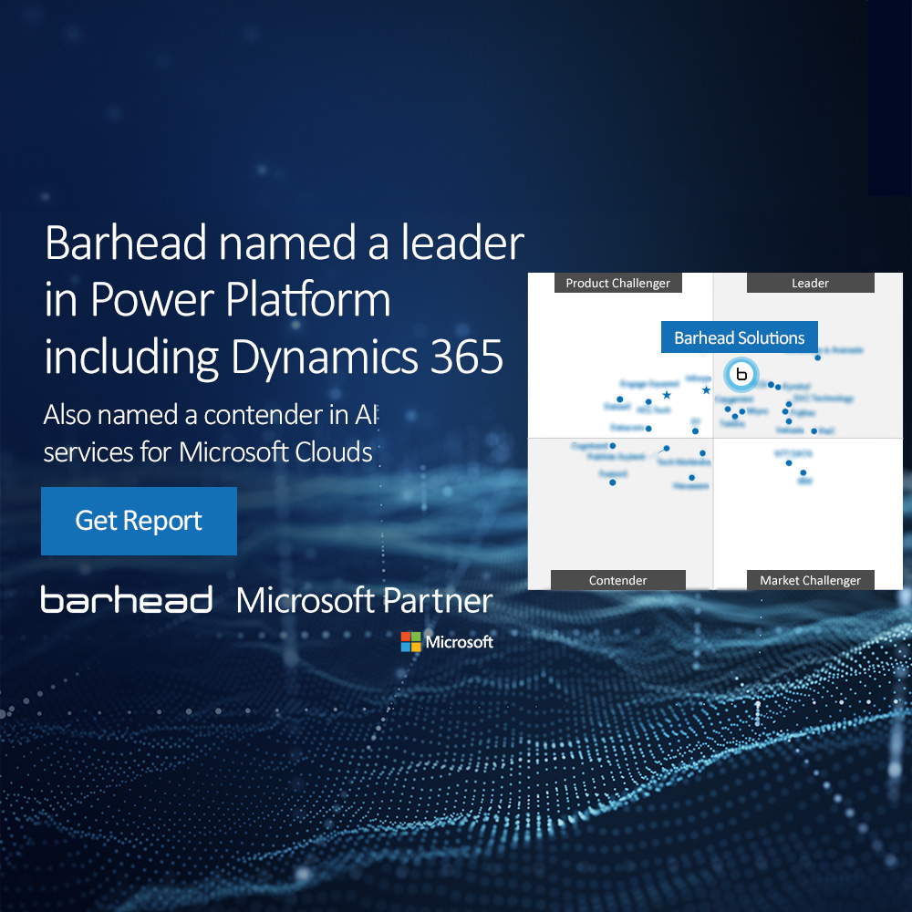 Barhead Solutions recognised as a leader in Power Platform, including Dynamics 365